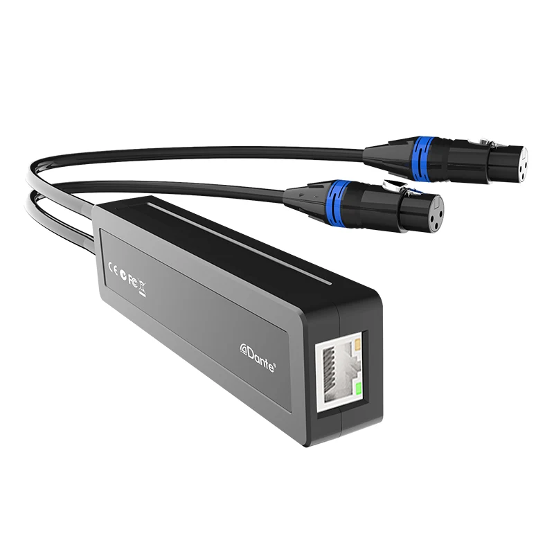 Adapter Dante z wejściem analogowym 2CH