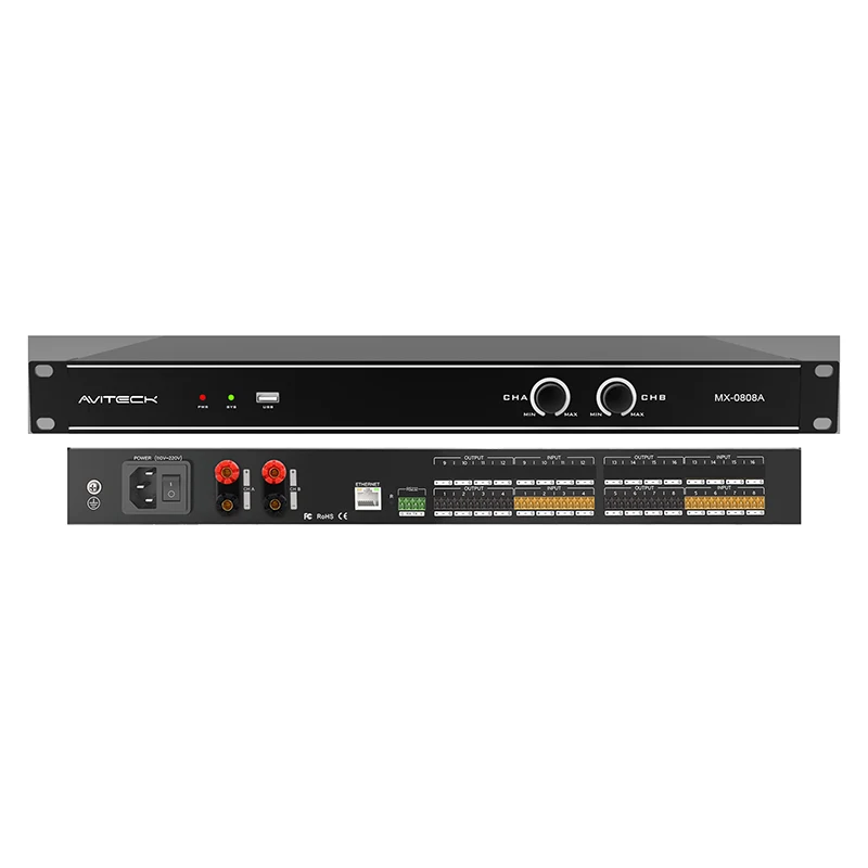 8-kanałowy procesor DSP ze wzmacniaczem 2x150 W